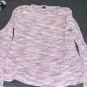 Old Navy Lavender Marled Crewneck Sweater